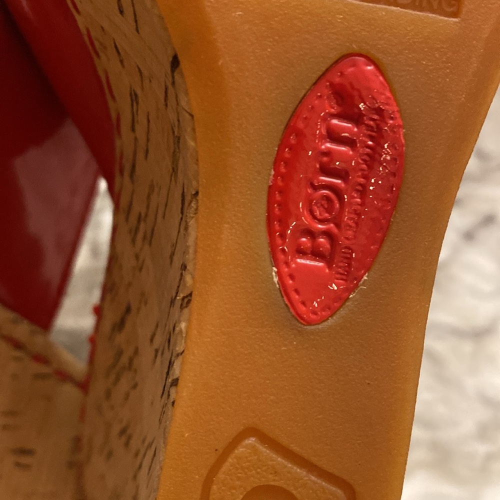 NEW BORN red patent leather hand crafted wedges - Picture 7 of 12